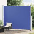 vidaXL Zaťahovacia bočná markíza na terasu 220x314 cm modrá