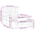 vidaXL Posteľný rám boxspring s matracom čierny 140x200 cm zamat