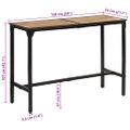 vidaXL Barový stôl 150x55x107 cm masívne surové mangovníkové drevo