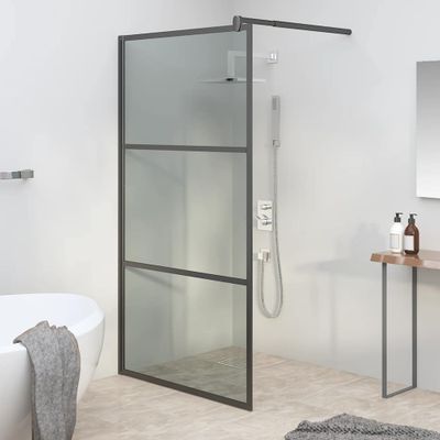 vidaXL Sprchová zástena 100x195 cm tmavé ESG sklo čierna