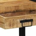 vidaXL Konzolový stôl Hnedá 90 x 33 x 75 cm Masívne mango drevo