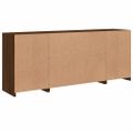 vidaXL Komoda s LED svetlami hnedý dub 163x37x67 cm