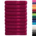 vidaXL Prémiové uteráky SOLUND 10 ks bordové 100x200 cm 600 g/m2