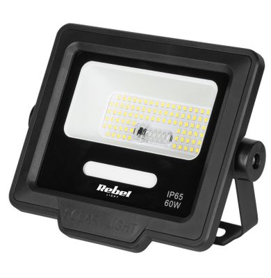 Solárny reflektor REBEL URZ3626, 500lm, IP65, 6800K, 3,2V, 4000mAh, 6W, čierna Solární reflektor REBEL URZ3626, 500lm, IP65, 6800K, 3,2 V, 4000mAh, 6W, černá