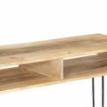 vidaXL Konzolový stolík z mangovníkového dreva 115x35x76 cm