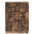 vidaXL Zásuvkový kabinet Dymový dub 66 x 34,5 x 87 cm Kompozitné drevo