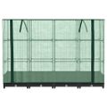 vidaXL Vyvýšený záhon s krytom na skleník, ratanový vzhľad 160x40x123 cm