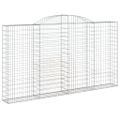vidaXL Oblúkové gabiónové koše 3ks 300x30x160/180cm pozinkované železo