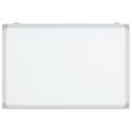 vidaXL Magnetická biela tabuľa 80x60x1,7 cm hliník