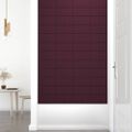 vidaXL Nástenné panely 12 ks fialové 30x15 cm látkové 0,54 m²