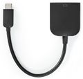 NEDIS káblový adaptér USB 3.2 Gen 1/ USB-C zástrčka - VGA (D-SUB) zásuvka/ kulatý/ čierny/ 20cm Adaptér, USB 3.2 Gen1 typ C (M) na VGA (D-SUB) (F), kulatý, čierny, 20cm