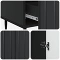 vidaXL Servírovacia skriňa Čierna 66 x 34,5 x 97 cm Kompozitné drevo