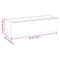 vidaXL Kvetinové boxy na europalety 12 ks sivé 36x13,5x9,5 cm PP