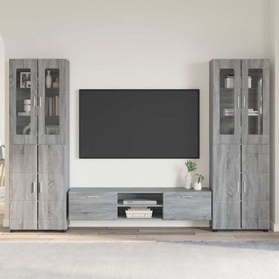 vidaXL Zostava TV skriniek FLORIN 3 pcs Sivý Sonoma Kompozitné drevo