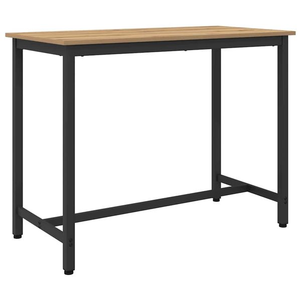 vidaXL stôl Remeselný dub 100 x 50 x 76,5 cm Inžinierske drevo a oceľ