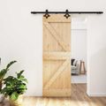 vidaXL Posuvné dvere Prírodná a čierna 70 x 210 cm