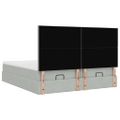 vidaXL Osmanský rám postele s matracmi svetlosivá 160x200 cm zamat