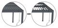 Bioklimatická pergola G21 Trenton 4x4 m, antracitová hliníková