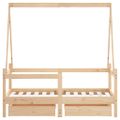vidaXL Rám detskej postele so zásuvkami 70x140 cm masívna borovica
