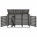 vidaXL Ohrada na tri odpadkové koše 210x75x121 cm, borovica s náterom