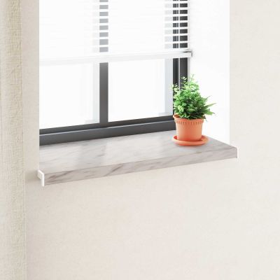 vidaXL Parapetné dosky Mramorová textúra 80 x 45 x 4,5 cm PVC