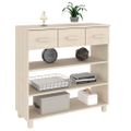 vidaXL Konzolový stolík HAMAR, medovo hnedý 90x35x90 cm, borovica