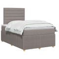 vidaXL Posteľ boxspring s matracom Sivohnedá 120 x 200 cm Látka