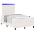 vidaXL LED box s pružinami Krémová a biela 120 x 190 cm