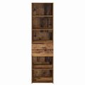 vidaXL Highboard Staré drevo 50 x 42,5 x 185 cm Kompozitné drevo