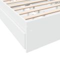 vidaXL Posteľný rám so zásuvkami biely 90x190 cm kompozitné drevo