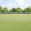 vidaXL Zvarené pletivo s podperami 10 x 0,8 m Pozinkovaná oceľ