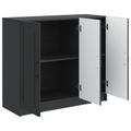 vidaXL Servírovacia skriňa Čierna 89 x 34,5 x 77 cm Kompozitné drevo