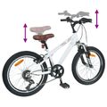 vidaXL Horský Bicykel 24 Palcov 6-Rýchlosť pre 8-12 rokov Biela