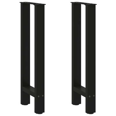 vidaXL Nohy konzolového stolíka, čierne, 2 ks, 28 x (72-73) cm, oceľové