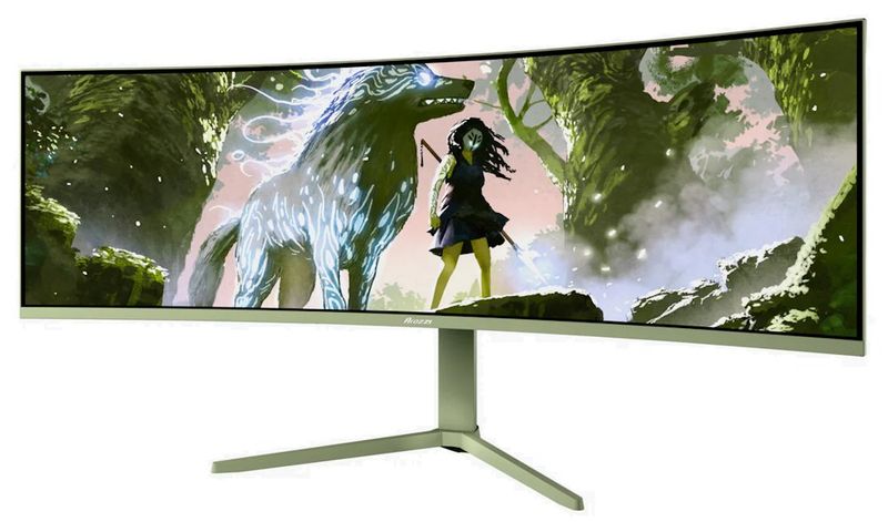 AROZZI NOVA herní monitor 49" 49TUW165 Forest Green/ LED/ 5120x1440/ 165Hz/ VA/ 3000:1/ 1ms/ 2xHDMI/ DP/ USB-C/ m.zelen LED monitor, herní, zakrivený, 49", VA, 5120×1440, 32:9, 1ms, 165Hz, 2× HDMI, DisplayPort, USB-C, 2× USB, repro, zelený, en. tr.