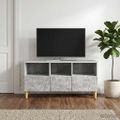 vidaXL TV skrinka 102 x 34,5 x 50 cm Betónovo sivá Kompozitné drevo