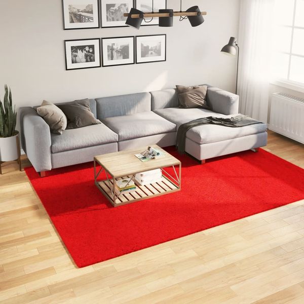 vidaXL Koberec HUARTE s krátkym vlakom umývateľný červený 200x280 cm