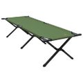 vidaXL Skladacia kempingová posteľ 2 ks Zelená 193 x 69 x 45 cm