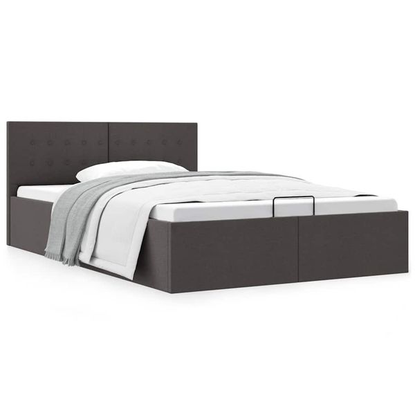 vidaXL Hydraulický posteľný rám+úložný priestor, látka 140x200 cm