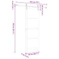 vidaXL Posuvné dvere ORKDAL Biela a čierna 78 x 232 cm