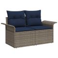 vidaXL Súprava záhradných pohoviek 6 ks Sivá Poly ratan