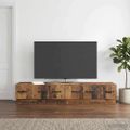 vidaXL TV skrinka Staré drevo 147 x 34,5 x 27 cm Kompozitné drevo