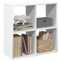vidaXL Deliaca stena Knižnica biela 69,5x29x69,5 cm, umelé drevo