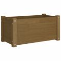 vidaXL Záhradné kvetináče 2 ks medovo-hnedé 60x31x31 cm borovicový masív
