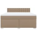 vidaXL Boxspring posteľ s matracom kapučínová 180x200 cm umelá koža