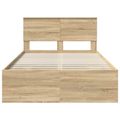 vidaXL Rám postele Sonoma dub 120 x 123 cm Kompozitné drevo