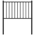 vidaXL Kovové náhradné čelo postele čierne 80 cm