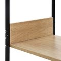 vidaXL Malá knižnica, čierna a dub 33,5x39,6x79,7 cm, kompozitné drevo