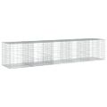 vidaXL Gabiónový kôš s krytom 500x100x100 cm pozinkované železo