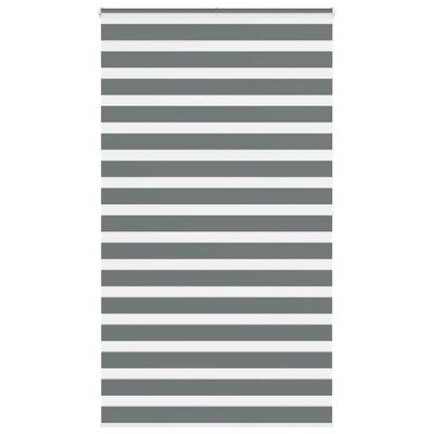 vidaXL Zebra roleta tmavošedá 125x200 cm šírka látky 120,9cm polyester